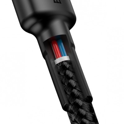 Кабель Baseus Cafule Type-C to Type-C PD 2.0 60W (2m) CATKLF-HG1 (gray/black)