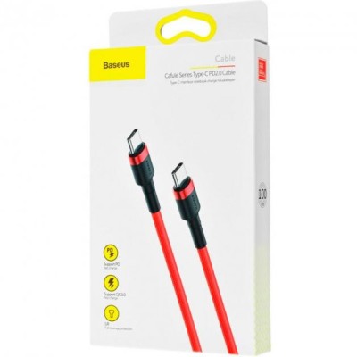 Кабель Baseus Cafule Type-C/Type-C (CATKLF-G09) Red 1m Кабель Baseus Cafule Type-C/Type-C (CATKLF-G09) Red 1m