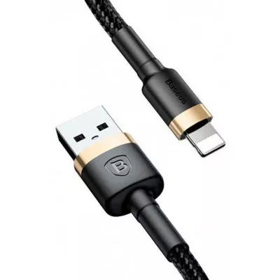 Кабель Baseus Cafule USB for lightning 2.4A 1M (CALKLF-BV1) Gold\Black