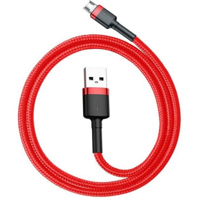 Кабель Baseus Cafule USB to micro 2.4A, 1м, red+red (CAMKLF-B09) Кабель Baseus Cafule USB to micro 2.4A, 1м, red+red (CAMKLF-B09)