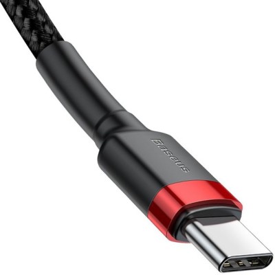 Кабель Baseus Cafule USB Type-C 3A 1.0 М (CATKLF-G91) B-Red