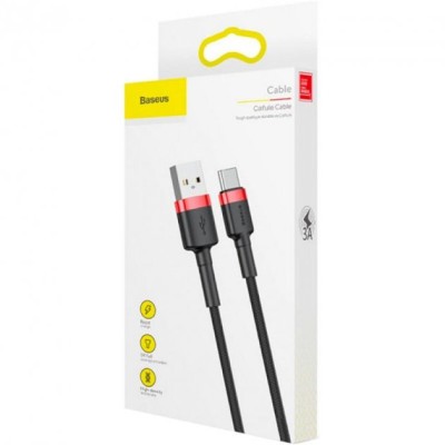 Кабель Baseus Cafule USB Type-C 3m (CATKLF-U91) Red/Black