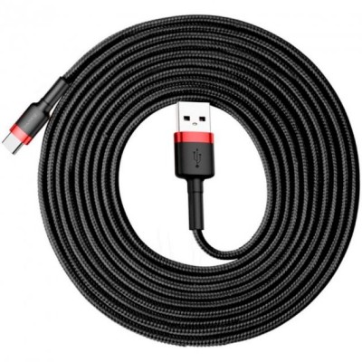 Кабель Baseus Cafule USB Type-C 3m (CATKLF-U91) Red/Black