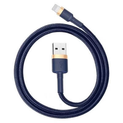Кабель Baseus Cafule USB кабель USB For IP 2.4A 1М (CALKLF-BV3) Gold/Blue Кабель Baseus Cafule USB кабель USB For IP 2.4A 1М (CALKLF-BV3) Gold/Blue
