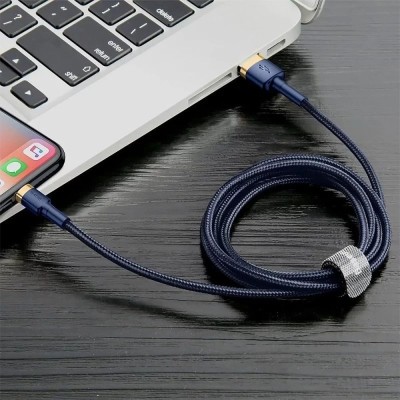 Кабель Baseus Cafule USB кабель USB For IP 2.4A 1М (CALKLF-BV3) Gold/Blue Кабель Baseus Cafule USB кабель USB For IP 2.4A 1М (CALKLF-BV3) Gold/Blue
