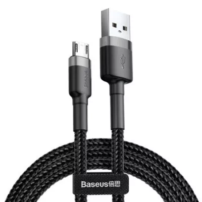 Кабель Baseus Cafule USB кабель USB For Micro 2A 3М (CAMKLF-HG1) Black/Grey