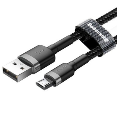 Кабель Baseus Cafule USB кабель USB For Micro 2A 3М (CAMKLF-HG1) Black/Grey