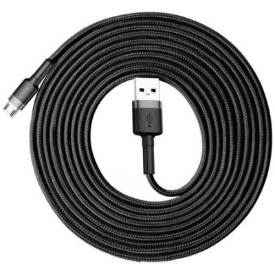 Кабель Baseus Cafule USB кабель USB For Micro 2A 3М (CAMKLF-HG1) Black/Grey