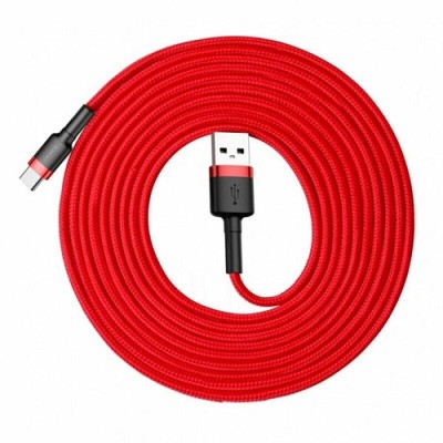 Кабель Baseus Cafule USB кабель USB For Type-C 2A 3m (CATKLF-U09) Red/Red