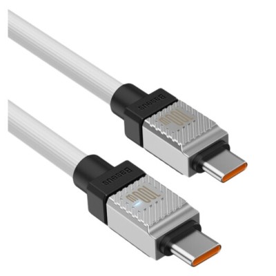 Кабель Baseus CoolPlay Series Type-C To Type-C 100W (1m) CAKW000202 White