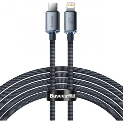 Кабель Baseus Crystal Shine Series Fast Charging Data USB кабель Type-C To IP 20W 1.2m (CAJY000201) Black