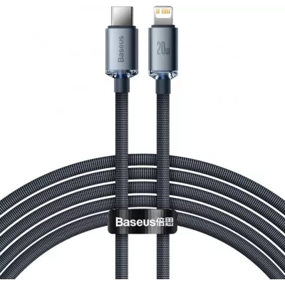 Кабель Baseus Crystal Shine Series Fast Charging Data USB кабель Type-C To IP 20W 1.2m (CAJY000201) Black