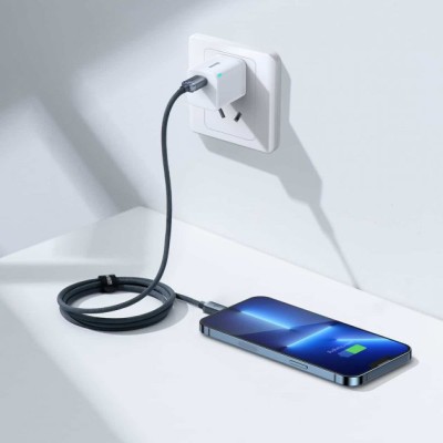 Кабель Baseus Crystal Shine Series Fast Charging Data USB кабель Type-C To IP 20W 1.2m (CAJY000201) Black