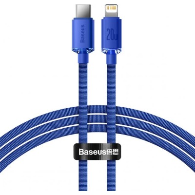 Кабель Baseus Crystal Shine Series Fast Charging Data USB кабель Type-C To IP 20W 1.2m (CAJY000203) Blue
