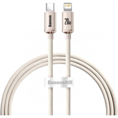 Кабель Baseus Crystal Shine Series Fast Charging Data USB кабель Type-C To IP 20W 2m (CAJY001404) Pink Кабель Baseus Crystal Shine Series Fast Charging Data USB кабель Type-C To IP 20W 2m (CAJY001404) Pink