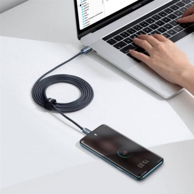 Кабель Baseus Crystal Shine Series Fast Charging Data USB кабель Type-C To Type-C 100W 1.2m (CAJY000601) Black