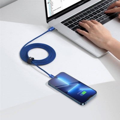 Кабель Baseus Crystal Shine Series Fast Charging Data USB кабель Type-C To Type-C 100W 1.2m (CAJY000603) Blue