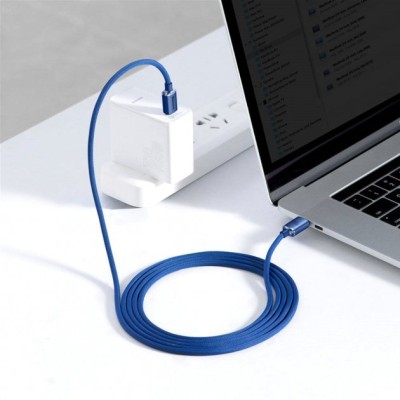 Кабель Baseus Crystal Shine Series Fast Charging Data USB кабель Type-C To Type-C 100W 1.2m (CAJY000603) Blue