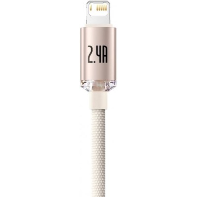 Кабель Baseus Crystal Shine Series Fast Charging Data USB кабель USB To IP 2.4A 2m (CAJY001204) Pink