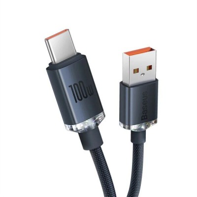 Кабель Baseus Crystal Shine Series Fast Charging Data USB кабель USB To Type-C 100W 1.2m (CAJY000401) Black