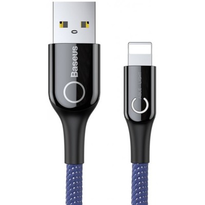 Кабель Baseus C-shaped Light Intelligent Power-off USB кабель 2.4A 1m (CALCD-03) Blue Кабель Baseus C-shaped Light Intelligent Power-off USB кабель 2.4A 1m (CALCD-03) Blue