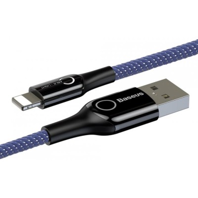 Кабель Baseus C-shaped Light Intelligent Power-off USB кабель 2.4A 1m (CALCD-03) Blue Кабель Baseus C-shaped Light Intelligent Power-off USB кабель 2.4A 1m (CALCD-03) Blue