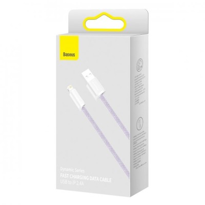 Кабель Baseus Dynamic Series Fast Charging Data USB кабель USB To IP 2.4A 1m (CALD000405) Purple
