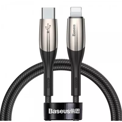 Кабель Baseus Horizontal PD 18W Type-C to Lightning 1M (CATLSP-01) Black
