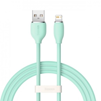 Кабель Baseus Jelly Liquid Silica Gel Fast Charging Data USB кабель USB To IP 2.4A 1.2m (CAGD000006) Green
