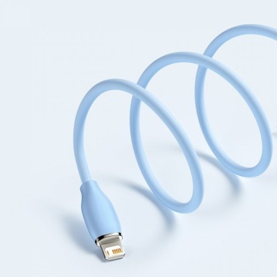 Кабель Baseus Jelly Liquid Silica Gel Fast Charging Data USB кабель USB To IP 2.4A 2m (CAGD000103) Blue Кабель Baseus Jelly Liquid Silica Gel Fast Charging Data USB кабель USB To IP 2.4A 2m (CAGD000103) Blue