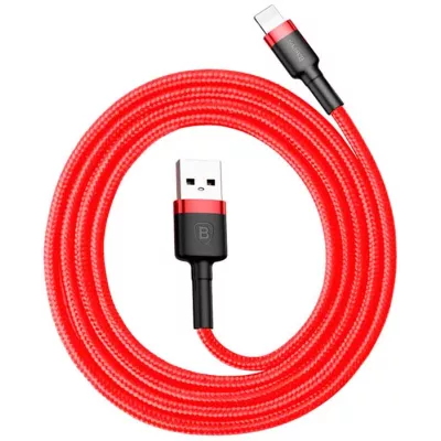 Кабель Baseus Lightning Kevlar Lightning USB кабель 2m (CALKLF-C19) Red