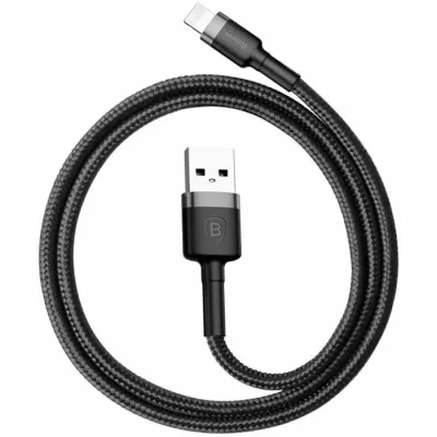 Кабель Baseus Lightning Kevlar USB кабель 1m (CALKLF-BG1) Black