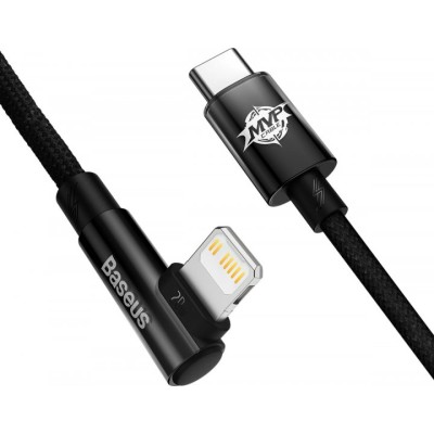 Кабель Baseus MVP 2 Elbow-shaped Fast Charging Data USB кабель Type-C To IP 20W 1m (CAVP000201) Black