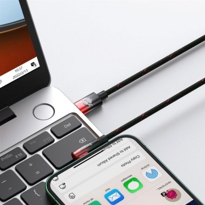 Кабель Baseus MVP 2 Elbow-shaped Fast Charging Data USB кабель Type-C To IP 20W 1m (CAVP000220) Black/Red
