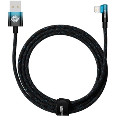 Кабель Baseus MVP 2 Elbow-shaped Fast Charging Data USB кабель USB To IP 2.4A 2m (CAVP000121) Black/Blue