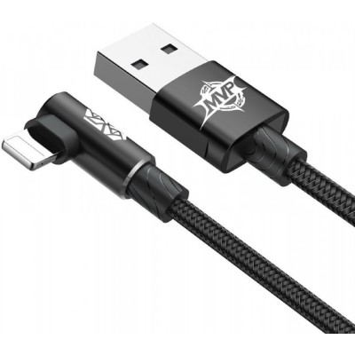 Кабель Baseus MVP Elbow Type USB кабель USB For IP 1.5A 2m (CALMVP-A01) Black