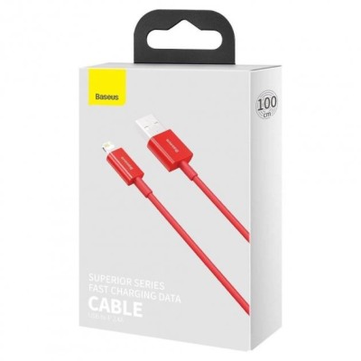 Кабель Baseus Superior Series Fast Charging Lightning 2.4A (1m) (CALYS-A09) Red