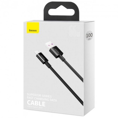 Кабель Baseus Superior Series Type-C 66W (CATYS-01) Black 1m Кабель Baseus Superior Series Type-C 66W (CATYS-01) Black 1m