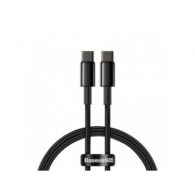 Кабель Baseus Tungsten Gold Type-C To Type-C 100W (CATWJ-01) Black 1m
