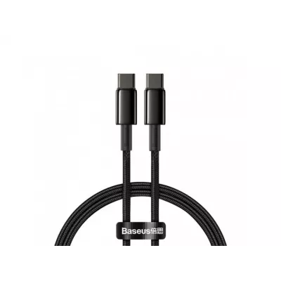 Кабель Baseus Tungsten Gold Type-C To Type-C 100W (CATWJ-01) Black 1m