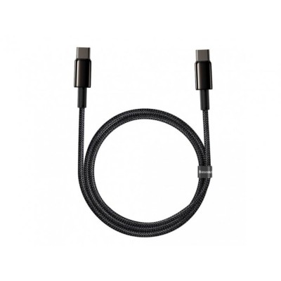 Кабель Baseus Tungsten Gold Type-C To Type-C 100W (CATWJ-01) Black 1m