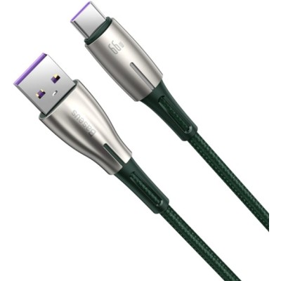 Кабель Baseus Water Drop-Shaped Lamp USB Type-C-USB Type-C, 66W, 2м (CATSD-N06) Green
