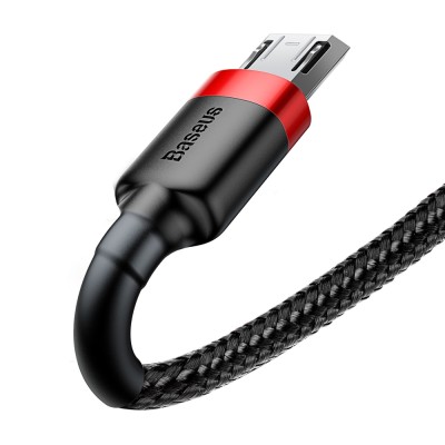Кабель Baseus Сafule USB to Micro 2.4A, 1м, red+black (CAMKLF-B91) Кабель Baseus Сafule USB to Micro 2.4A, 1м, red+black (CAMKLF-B91)