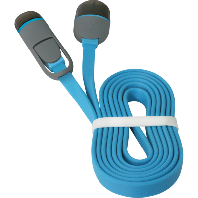 Кабель DEFENDER USB10-03BP USB(AM)-MicroUSB+Lightning синій 1м