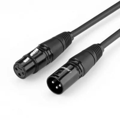 Кабель UGREEN AV130 XLR Male To Female Cable 3m (20711) Black