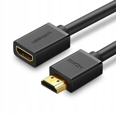Кабель UGREEN HD107 HDMI Male To Female Extension Cable 1m (10141) Black