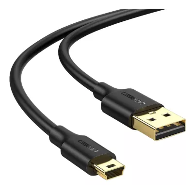 Кабель UGREEN US132 USB-А 2.0 Male To Mini USB 5pin Male Cable 1m (10355) Black