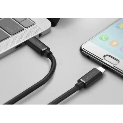 Кабель UGREEN US286 USB Type-C To USB Type-C 60W Cable Nickel Plating 3A 1.5m Black (50998)