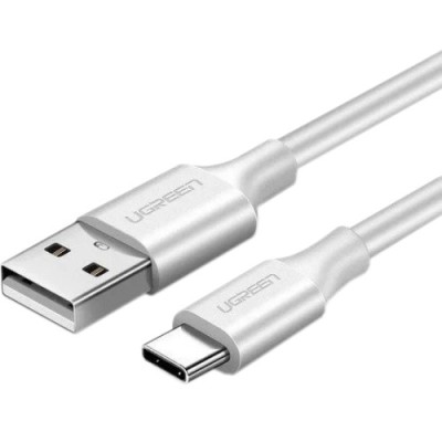 Кабель UGREEN US287 USB 2.0 To USB Type-C Cable Nickel Plating 3A 0.25m (60119) White Кабель UGREEN US287 USB 2.0 To USB Type-C Cable Nickel Plating 3A 0.25m (60119) White