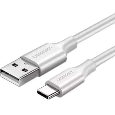 Кабель UGREEN US287 USB 2.0 To USB Type-C Cable Nickel Plating 3A 0.25m (60119) White